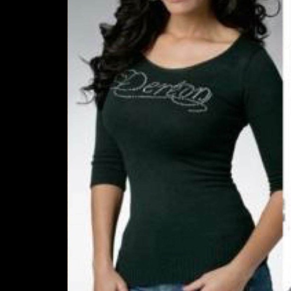 NEW  Dereon Y2K  Rhinestone logo sweater 3/4 sleeve  PLUS SIZE 1X 14 16 - Picture 15 of 17